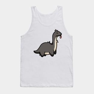 Cute burnt dino, derpy long neck, Dinosaurus. Tank Top